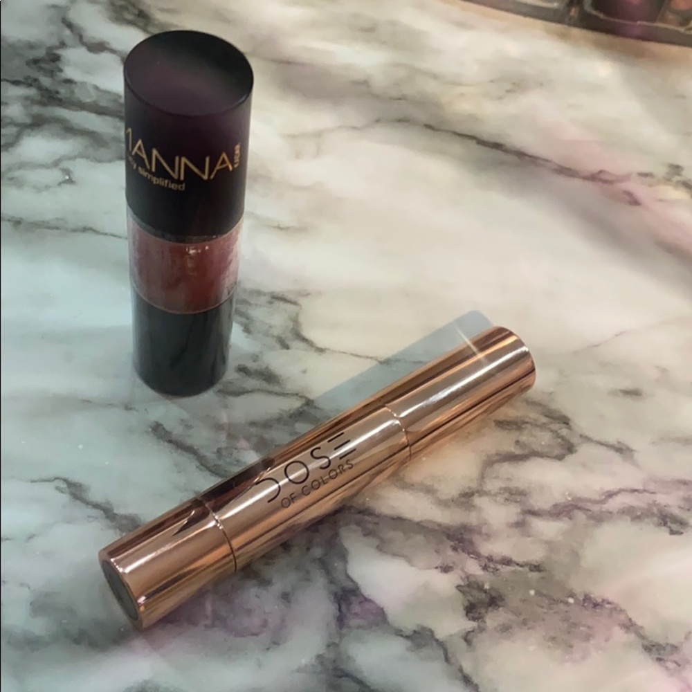 Porefessional Dose lipstick and Manna liquid